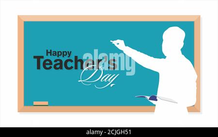 Banner Happy Teacher's Day - Illustrazione Foto Stock