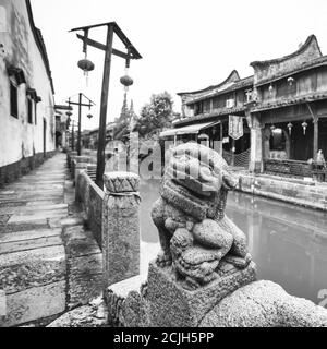 Città di Huzhou, città della provincia di Zhejiang Foto Stock