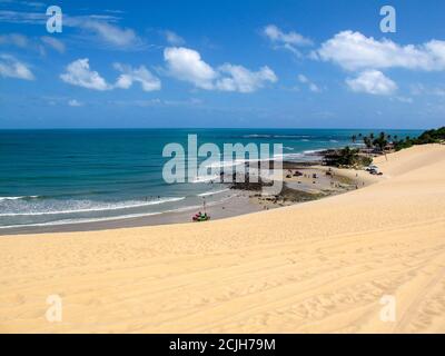 Extremoz, RN / Brazil - 2019-01-09: Genipabu Dunes, destinazione turistica a Natal, Brasile nordorientale. Foto Stock