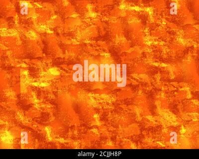 arancio fuoco grunge texture sfondo giallo dorato, testurizzato fiamma astratta Foto Stock