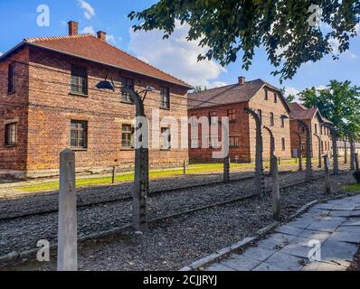 Auschwitz Birkenau, Polen. 25 Agosto 2020. Auschwitz, Polonia 25 agosto 2020: Campo di concentramento di Auschwitz-Birkenau - 25 agosto 2020 | utilizzo nel mondo Credit: dpa/Alamy Live News Foto Stock