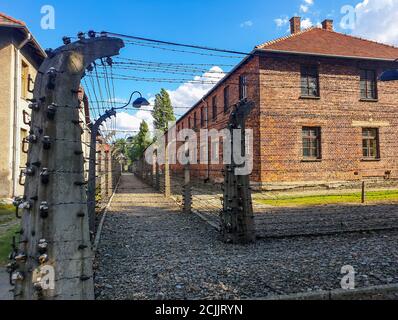 Auschwitz Birkenau, Polen. 25 Agosto 2020. Auschwitz, Polonia 25 agosto 2020: Campo di concentramento di Auschwitz-Birkenau - 25 agosto 2020 | utilizzo nel mondo Credit: dpa/Alamy Live News Foto Stock