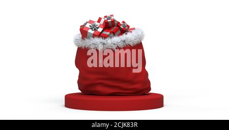 Natale pieno di regali 3D rendering Foto Stock