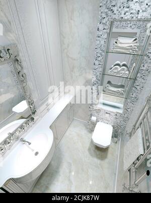 Bagno in stile Impero, immagini 3d Foto Stock