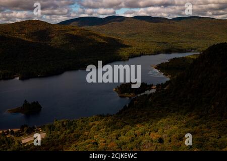 Valle della Pimbina nel Parco Nazionale del Monte Tremblant Foto Stock