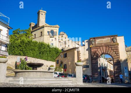 Bolsena, Italia - il centro storico di Bolsena sul lago omonimo Foto Stock