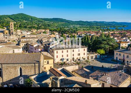 Bolsena, Italia - il centro storico di Bolsena sul lago omonimo Foto Stock