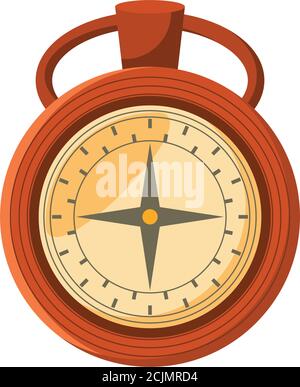 bussola dettagliata su sfondo bianco disegno di illustrazione vettoriale Illustrazione Vettoriale
