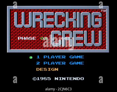 Wrecking Crew - Nintendo Entertainment System - NES Videogame - Solo per uso editoriale Foto Stock