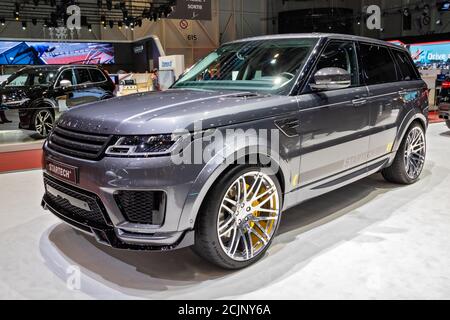 StarTech Land Rover Range Rover Sport SVR SUV di lusso all'89° Salone Internazionale dell'Auto di Ginevra. Ginevra, Svizzera - 5 marzo 2019. Foto Stock