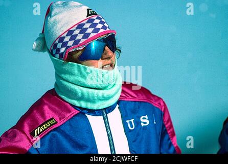 Bonnie Blair (USA) al Campionato Nazionale USA 1993. Foto Stock