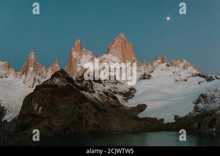 Bella scena di El Chalten in Patagonia Argentina Foto Stock