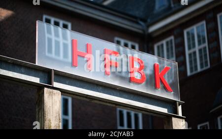 Amburgo, Germania. 15 settembre 2020. Il logo dell'Università di Belle Arti di Amburgo (HFBK). Credit: Daniel Reinhardt/dpa/Alamy Live News Foto Stock