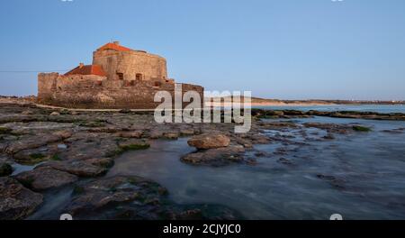 Forte Mahon sulla spiaggia di Ambleteuse in Francia Foto Stock