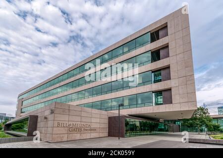 Edificio della Bill & Melinda Gates Foundation alla 5th Ave N Seattle. Foto Stock