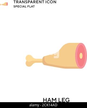 Icona vettore gamba prosciutto. Illustrazione piatta. Vettore EPS 10. Illustrazione Vettoriale