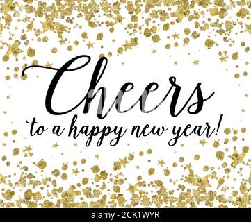 I cartelli di Natale e Capodanno impostano il colore oro bianco su uno sfondo nero per biglietti d'auguri, etichette regalo, emblemi, festeggiamenti di Capodanno, promozioni di prodotto Illustrazione Vettoriale