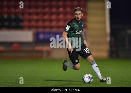 Londra, Regno Unito. 15 settembre 2020. Danny Mayor di Plymouth Argyle in azione durante la seconda partita della Carabao Cup tra Leyton Orient e Plymouth Argyle al Matchroom Stadium di Londra, Inghilterra, il 15 settembre 2020. Foto di vince Mignott/prime Media Images. Credit: Prime Media Images/Alamy Live News Foto Stock