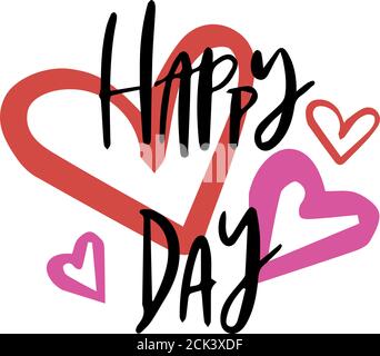 Biglietto d'auguri per San Valentino con cuori. Colori oro, nero, rosa, bianco. Etichette regalo con texture glitter dorata. Design per valentine e weddi Illustrazione Vettoriale
