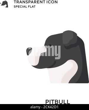 Icona vettore Pitbull. Illustrazione piatta. Vettore EPS 10. Illustrazione Vettoriale