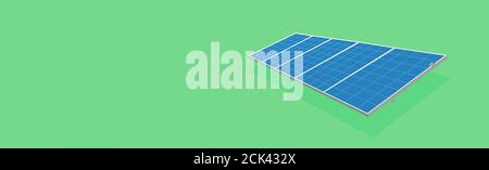 Pannello solare in design piatto - Solar Energy Equipment Concept Image. Spazio per il testo. Foto Stock