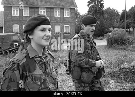 Esercitazioni NATO in Germania, settembre 1984, soldati britannici Foto Stock