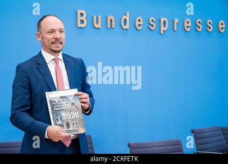 Berlino, Germania. 16 Set 2020. Marco Wanderwitz (CDU), commissario del governo federale per l'Europa orientale, presenta la relazione annuale sullo stato di unità della Germania nel 2020. Credit: Christophe Gateau/dpa/Alamy Live News Foto Stock