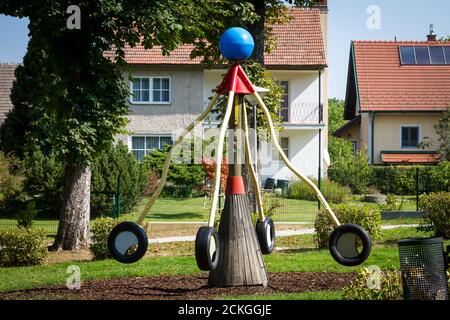 Parco giochi per bambini a Weitra, Waldviertel, Austria Foto Stock
