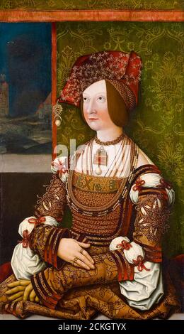 Bianca Maria Sforza (1472-1510), imperatrice sacra romana, ritratto di Bernhard Strigel, 1505-1510 Foto Stock