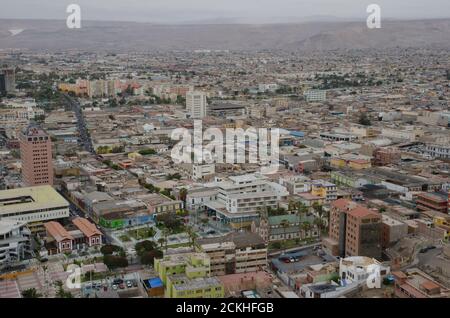 Città di Arica nella regione di Arica y Parinacota. Cile. Foto Stock