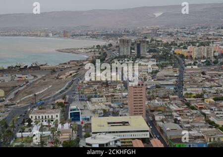 Città di Arica nella regione di Arica y Parinacota. Cile. Foto Stock