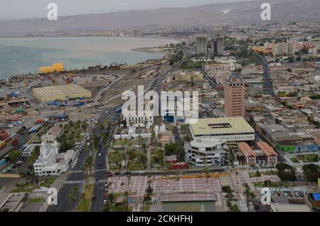 Città di Arica nella regione di Arica y Parinacota. Cile. Foto Stock