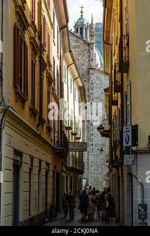 Italia. Lombardia. Città di Como. La Cattedrale di Santa Maria Assunta chiamò anche Duomo dedicato all'Assunzione della Beata Vergine Maria Foto Stock