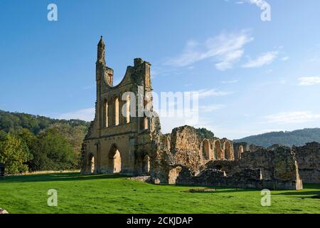 Byland Abbey, Coxwold, nel quartiere Ryedale del North Yorkshire, Inghilterra, nel North York Moors National Park Foto Stock