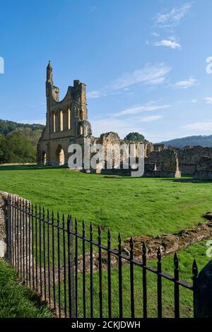 Byland Abbey, Coxwold, nel quartiere Ryedale del North Yorkshire, Inghilterra, nel North York Moors National Park Foto Stock