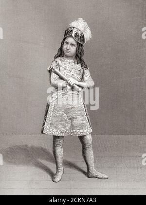 Miss Kate Bateman nel ruolo di Richmond dal gioco Shakespeare Richard III. Kate Josephine Bateman Crowe, 1842 – 1917. Attore americano. Foto Stock