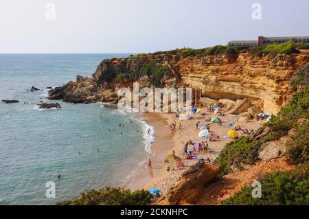 Cala Encendida, belle calas de Roche calette di Conil de la Frontera in provincia di Cadice, Spagna Foto Stock