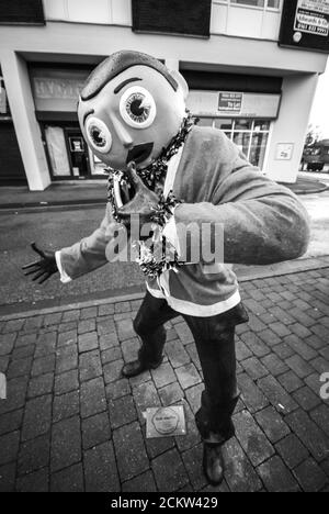 Statua di Frank Sidebottom Foto Stock