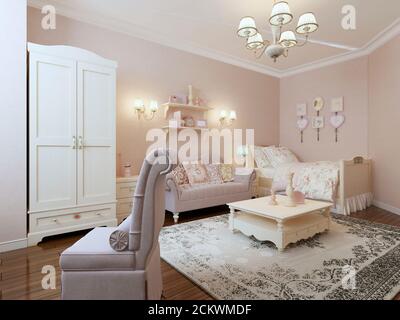 Camera con design all'avanguardia. rendering 3d Foto Stock