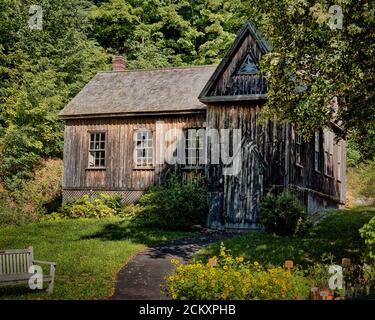 La scuola estiva per adulti fondata nel 1879 è stata costruita sugli ideali dell'Accademia di Platone. Si sedette sulla collina dietro Orchard House (casa di Louisa May Alcott) Foto Stock