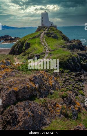 Faro di Tŵr Mawr Foto Stock