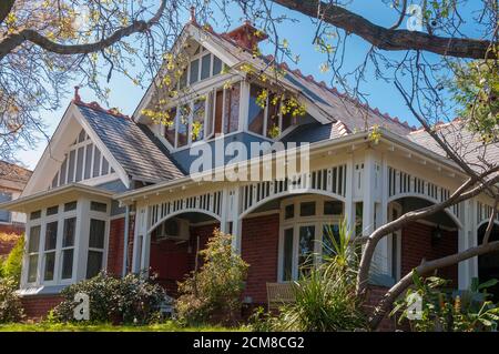Residenza edoardiana 'Binnowee' ca. 1914 a Elsternwick, Melbourne, Australia Foto Stock