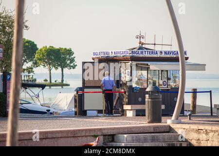 Veduta del Porto di Bardolino sul Lago di Garda in Italia 3 Foto Stock