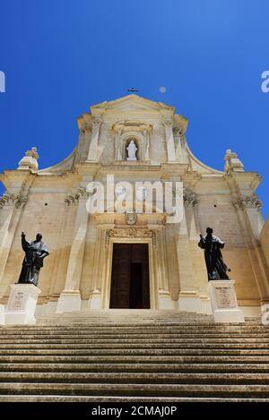 Cattedrale dell'Assunzione nella cittadella di Victoria, Gozo, Malta Foto Stock