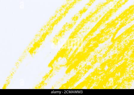 giallo bianco skatch crayons strockes texture sfondo Foto Stock