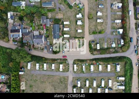 Veduta aerea del drone di Eastbourne East Sussex Foto Stock