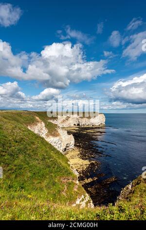 Flamborough si dirige verso la costa Heritage. Yorkshire, Inghilterra, Regno Unito Foto Stock