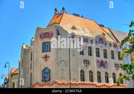 Architettura Art Nouveau a Kecskemet, Ungheria Foto Stock