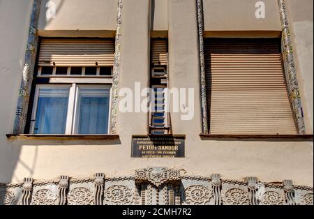 Architettura Art Nouveau a Kecskemet, Ungheria Foto Stock