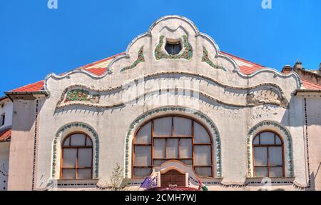 Architettura Art Nouveau a Kecskemet, Ungheria Foto Stock